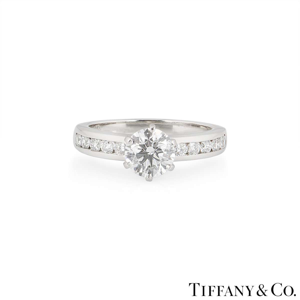 Tiffany & Co. Platinum Diamond Ring 1.04ct G/VS1 XXX | Rich Diamonds